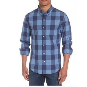 Bonobos Slim Fit dark Blue Plaid Button Down